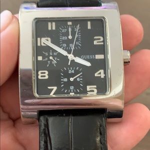 Guess Black Croc Watch